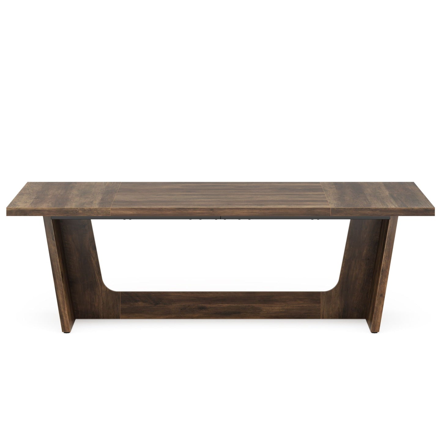 Executive Desk For Home Office, Computer Table With Pedestal, Large Writing Workstation - Brown