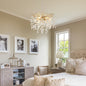 6-Light Chandelier Crystal Ceiling Lamp - Gold Finish
