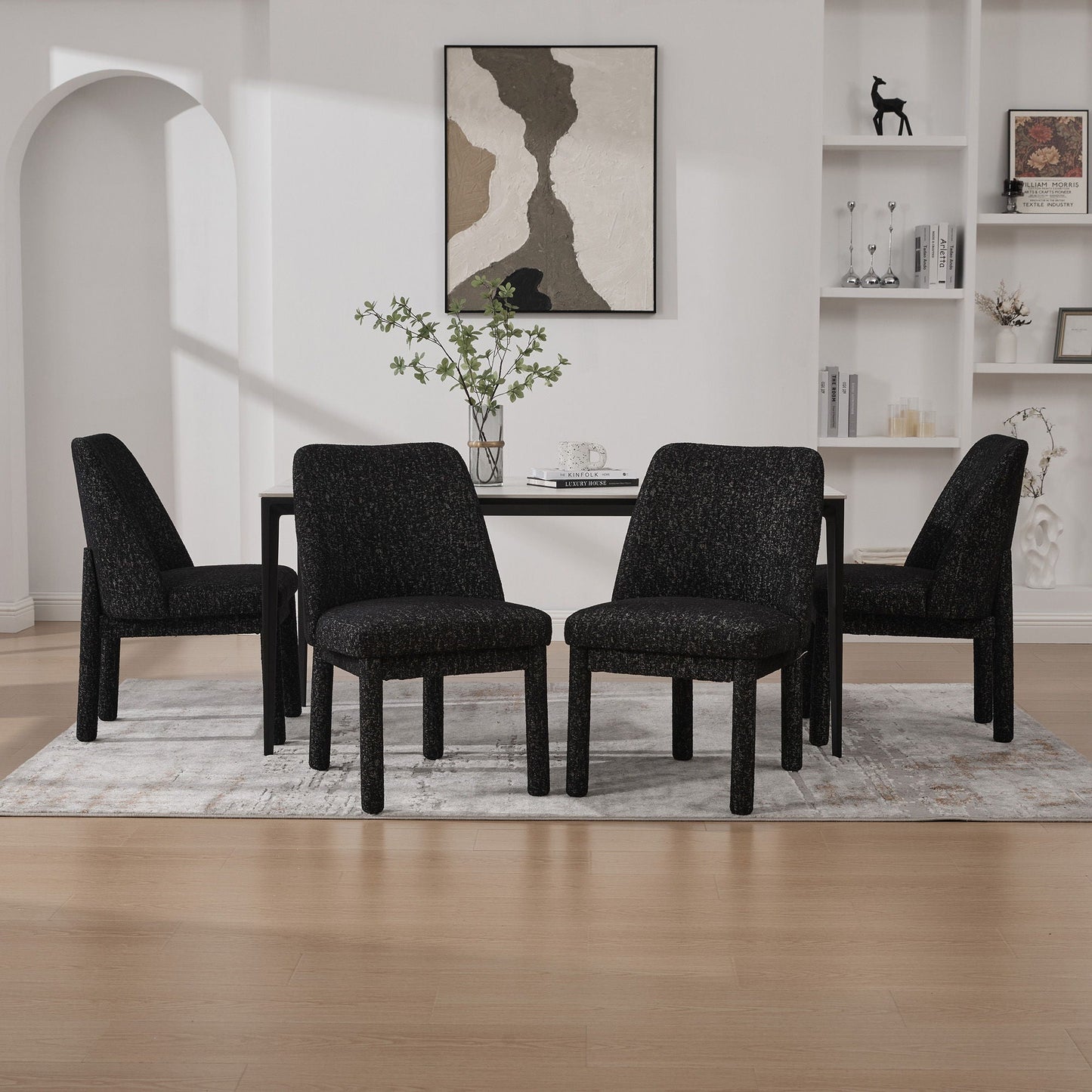 Wide Minimalist Dining Chair