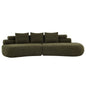 122" Curved Sectional Sofa (Olive Green)