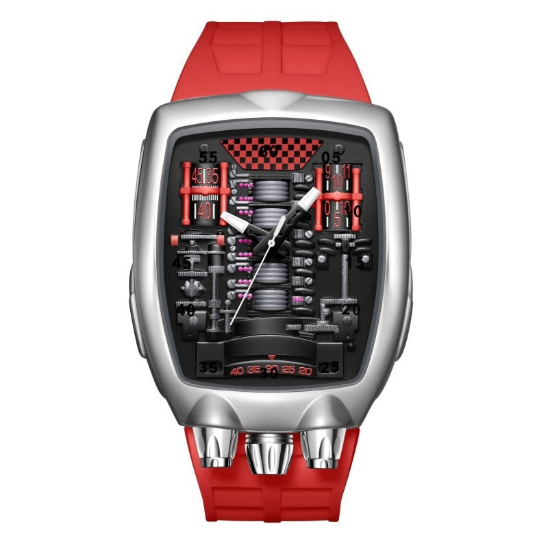 Engine Movement Mens Watch Brand Quartz Watch Fashionable And Distinctive