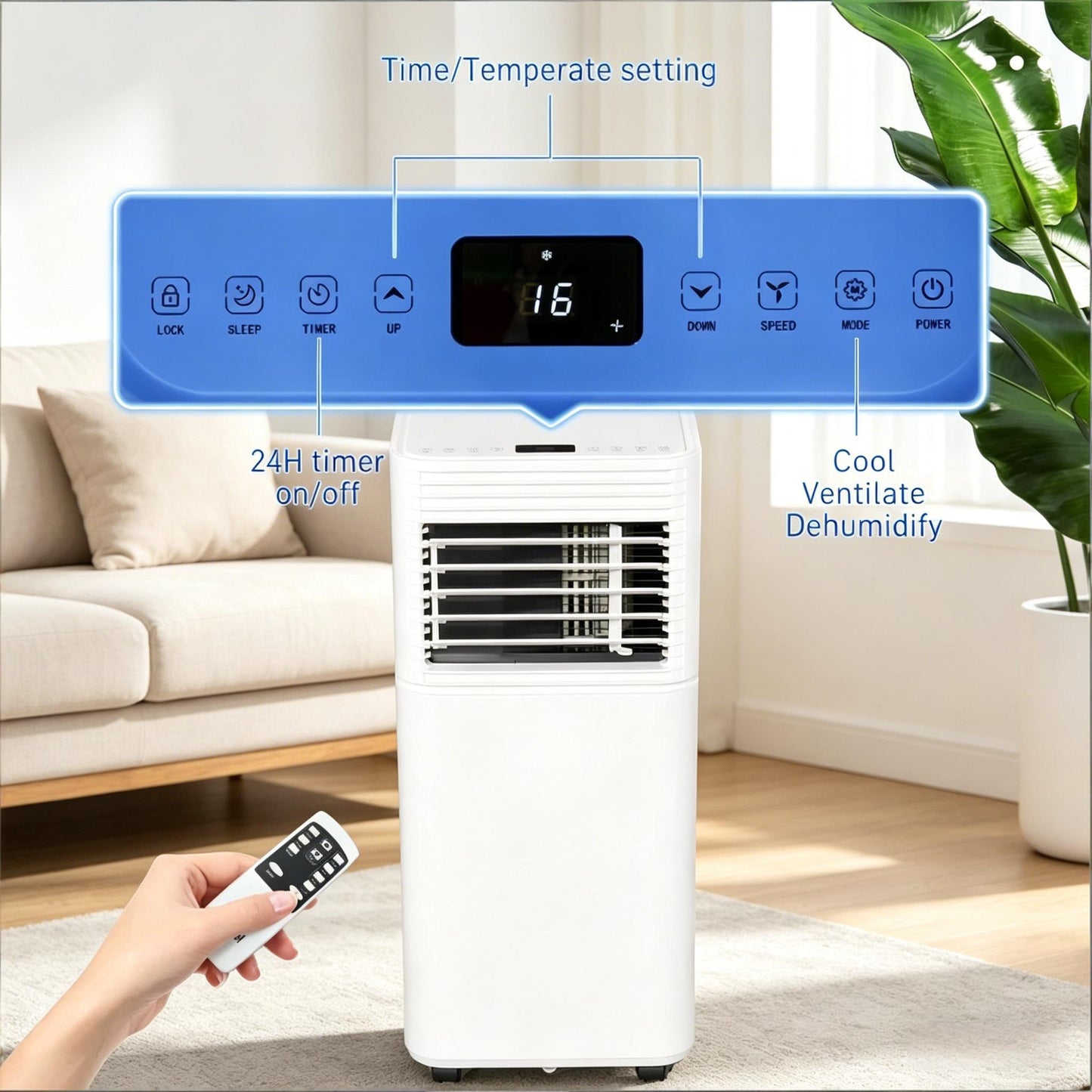 4-in-1 Versatile Mobile Air Conditioner