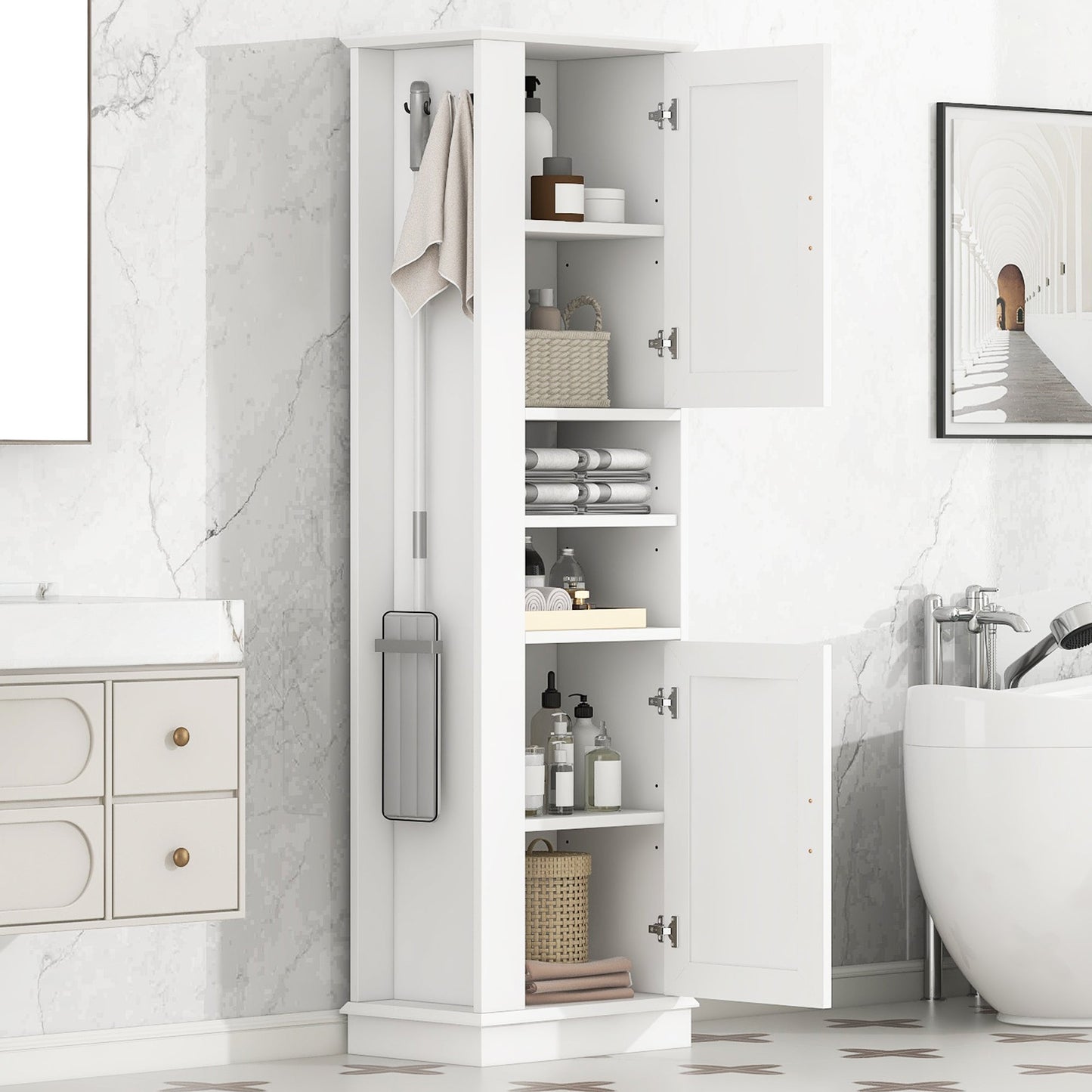 Tall Bathroom Storage Cabinet