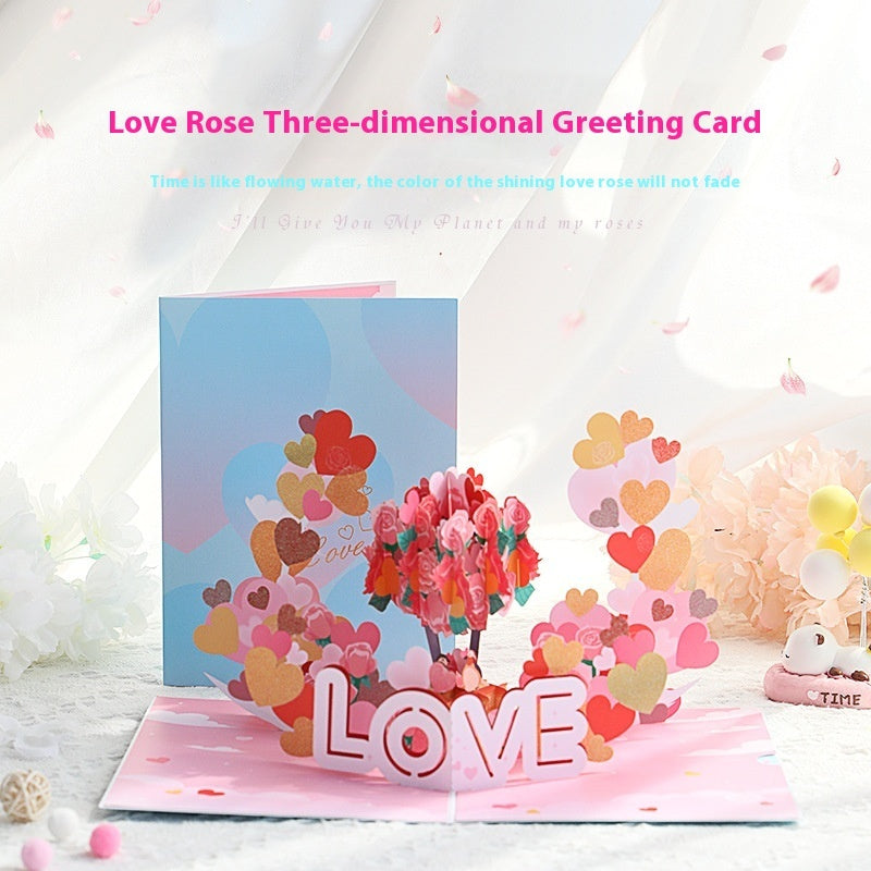 Valentine's Day Stereoscopic Greeting Cards Creative Handmade Paper Carving