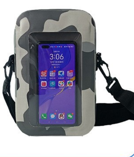 Waterproof one-shoulder mobile phone bag-black-pvc-1 piece