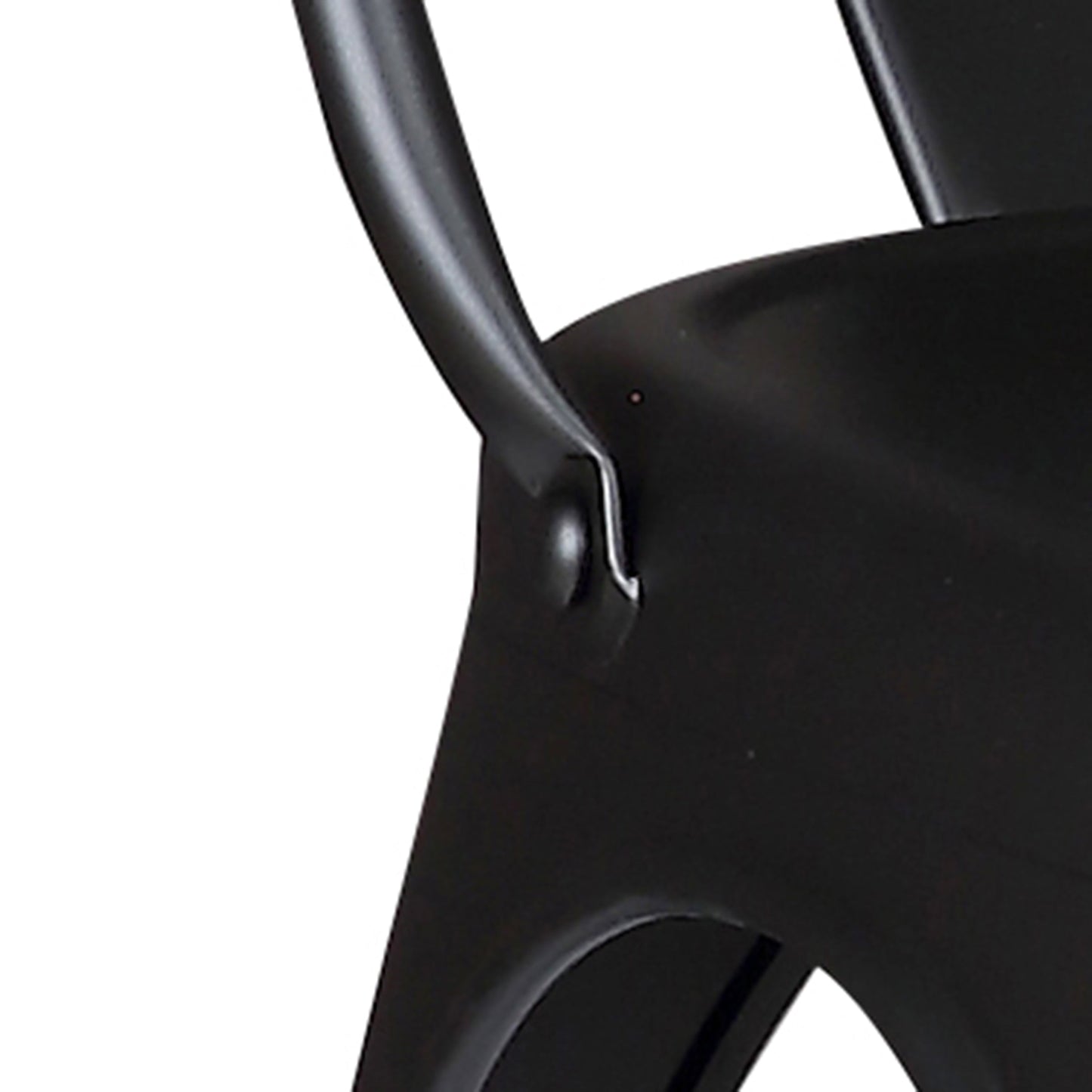 Set of 4 Stackable Metal Dining Chairs