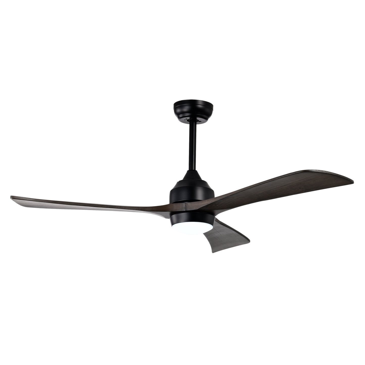 52" Solid Wood Blades Ceiling Fan with Lights Remote Control, Quiet DC Motor