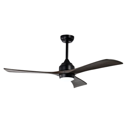 52" Solid Wood Blades Ceiling Fan with Lights Remote Control, Quiet DC Motor