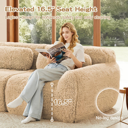 114'' Soft And Fluffy Modular Sectional Sofa