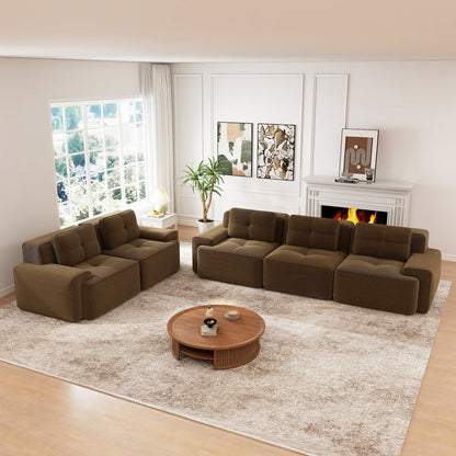 Modular Deep-Seat Sofa Set