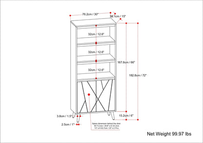 Jager - Bookshelf With Doors - Natural