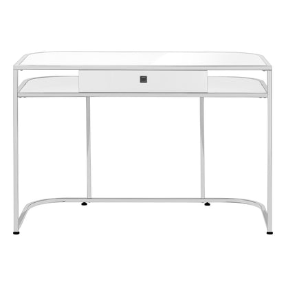 Computer Desk For Home Office, Laptop, Storage Drawers, Contemporary And Modern - White