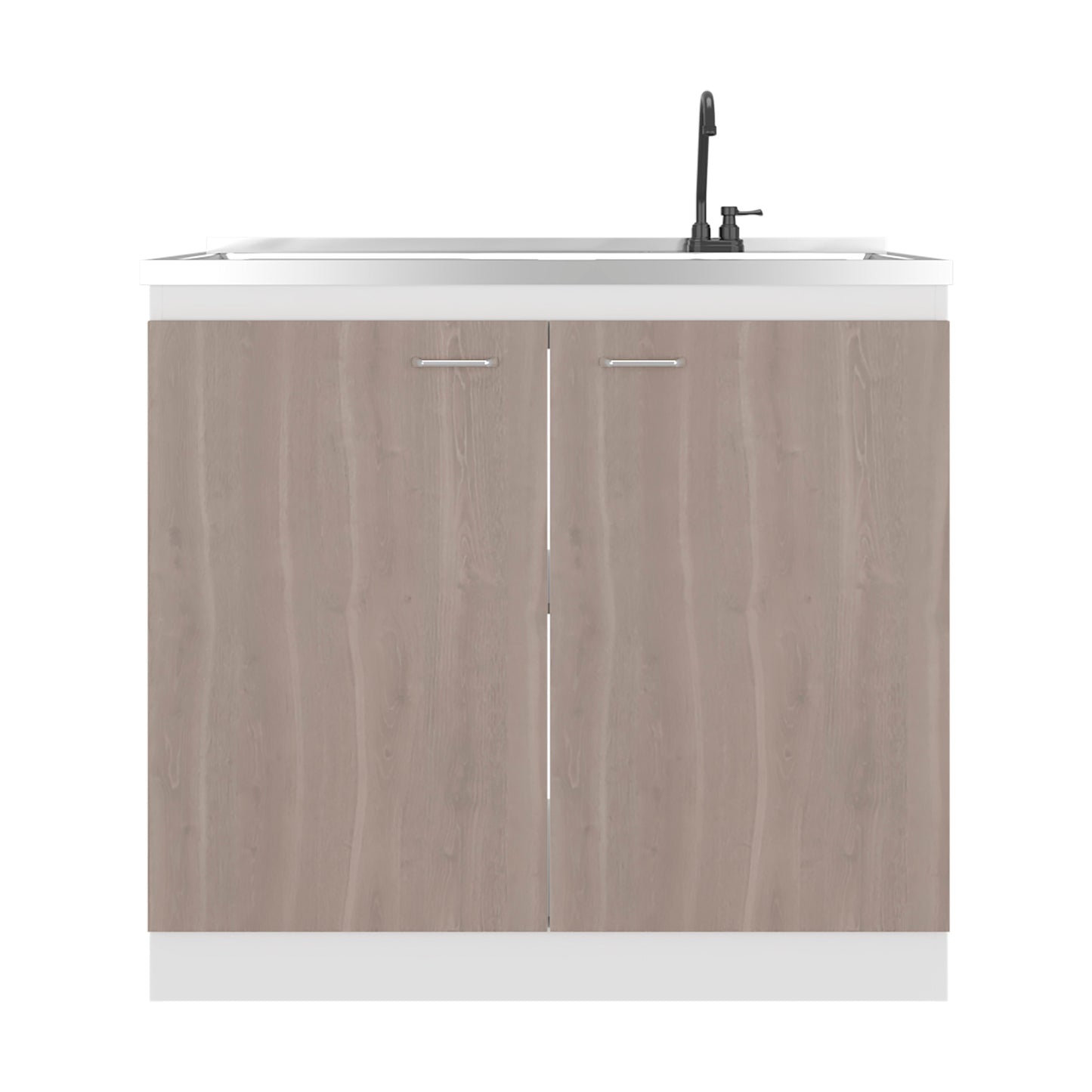 Salento Freestanding Sink, Double Door Cabinet, Two Shelves