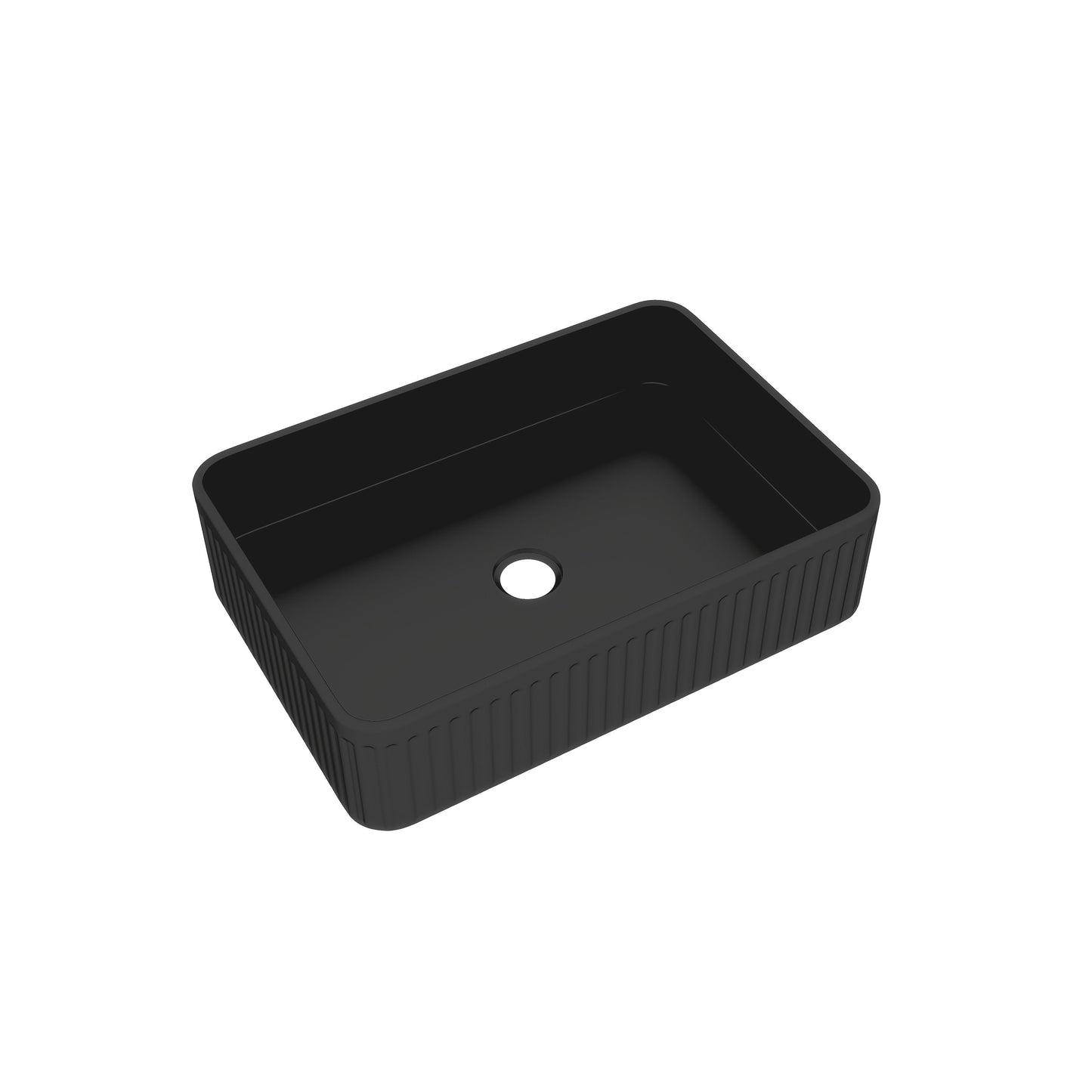 BB17 Integrated Black Ceramic Bathroom Vanity Sink