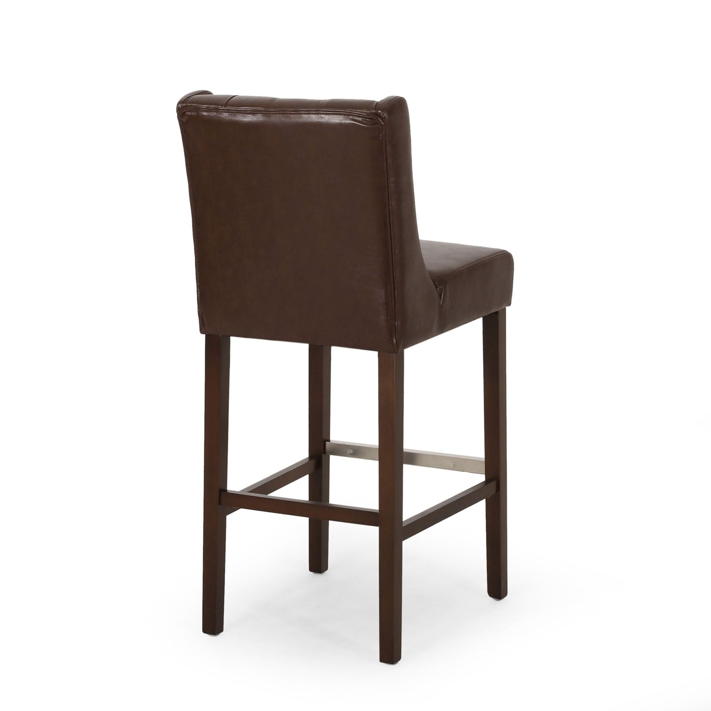 Solstara Upholstered Dining Barstool with Button Tufted and Wing Back