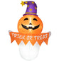 Inflatable Halloween Window Sticker Ghost with LED Lights – 41.3" Tall