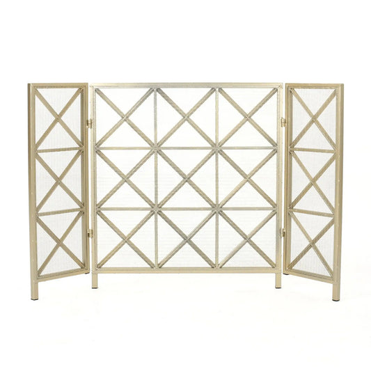 Margaret - 3 Panel Fireplace Screen Iron