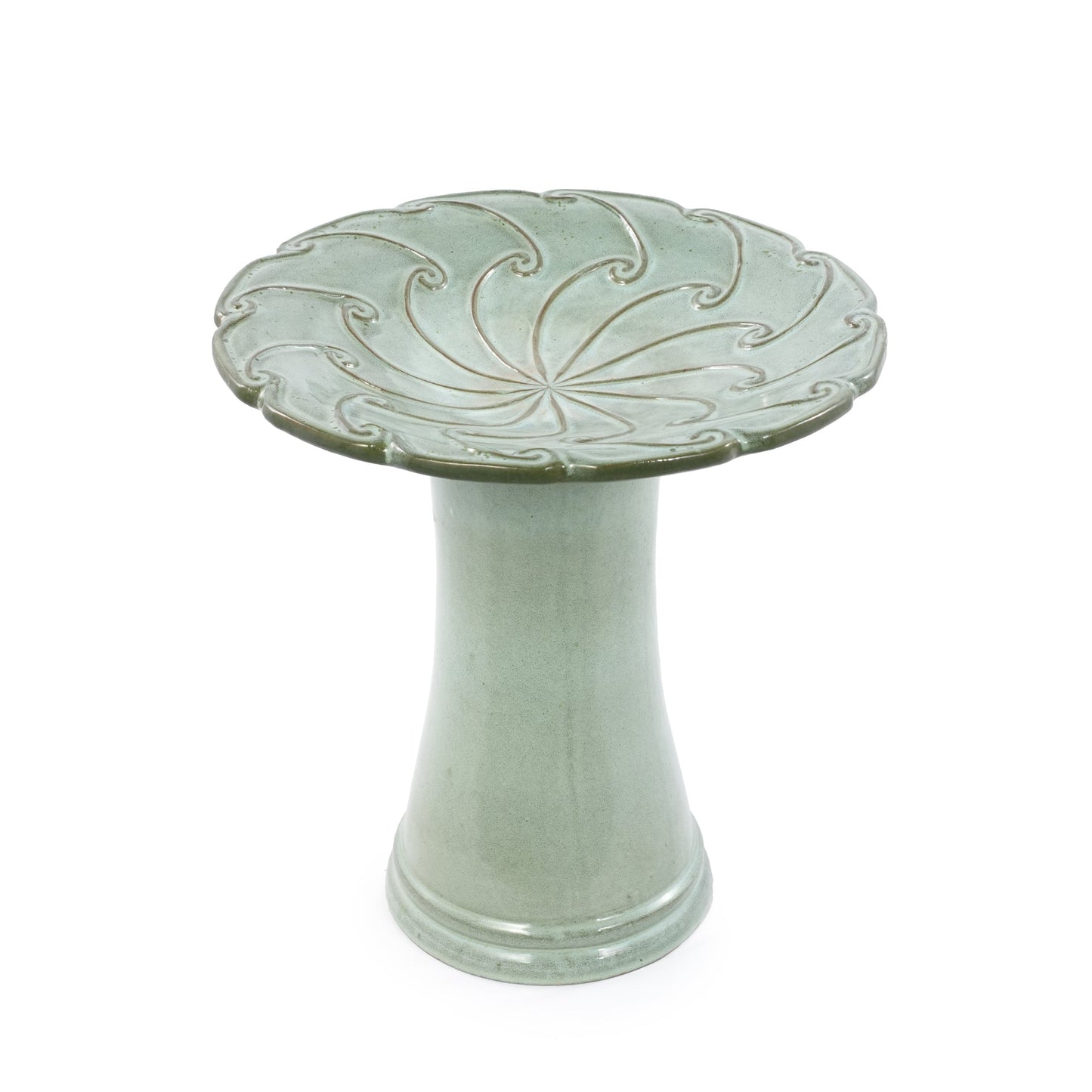 Handmade Glazed Ceramic Bird Bath
