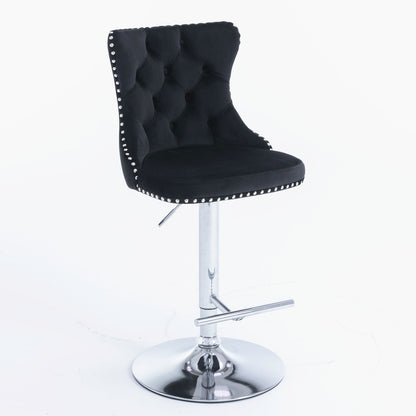 Swivel Adjustable Height Barstools Set of 2