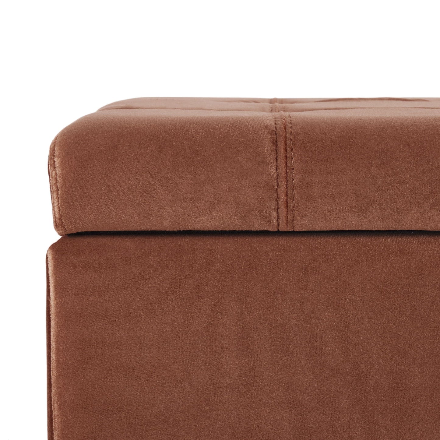 Wendover Elegant Tufted Storage Bench With Lift-Up Top And Birch Wood Legs