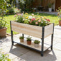Solid Wood & Iron Frame Raised Garden Bed