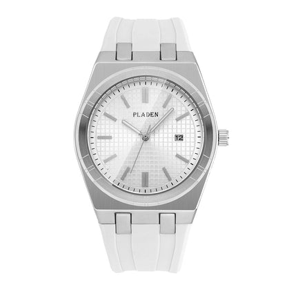Simple Business Silicone-Strap Quartz Watch