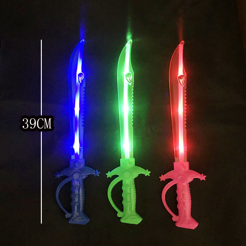 Electronic Luminous Toy Colorful Knife Children's Plastic Shark Sword