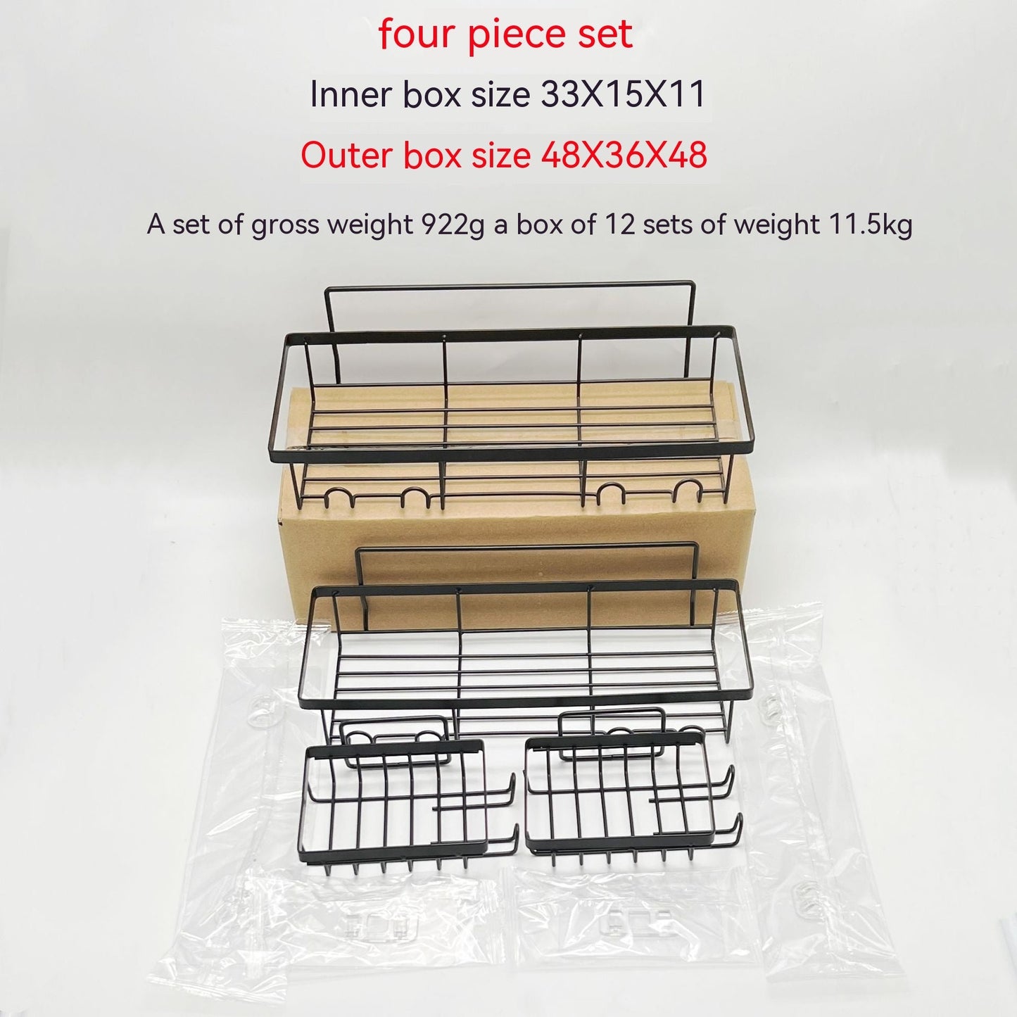 Punch-free Household Toilet Iron Toiletries Wall Storage Shelf
