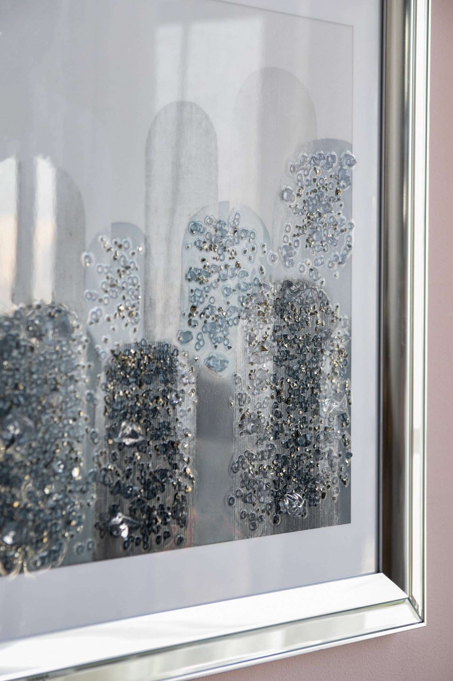 S/2 23.6x23.6' Kaiden Crystal Mirror Framed Wall Art