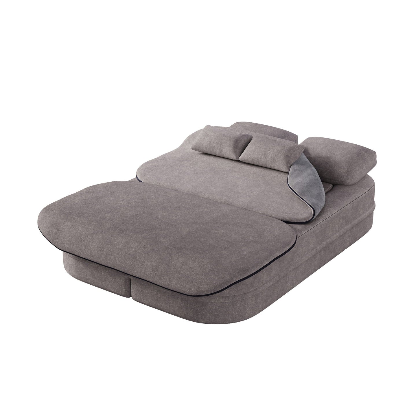2 In 1 Foldable Sofa Bed With Multi Functional Blanket, Floor Lounge Sofa