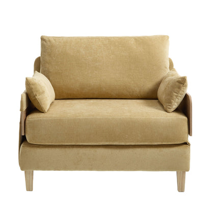 Mid Century Modern Foldable Sofa Bed, 3 In 1 Convertible Sleeper With 3 Pillows