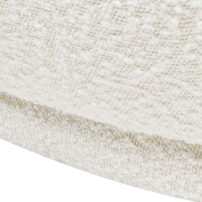 Aire - RAF Modern Rounded Chaise Lounge - Ivory White