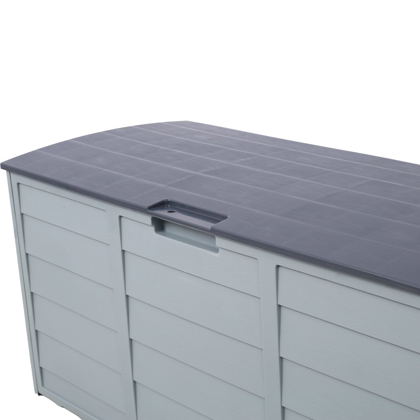 All Weather UV Pool Deck Box Storage Shed Bin with Wheels