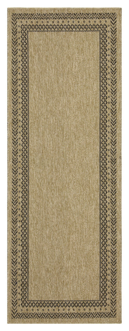 Earth GC_NTL1006 Jute/Black Indoor/Outdoor Area Rug