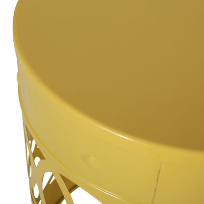 Outdoor Metal Side Table Set of 2
