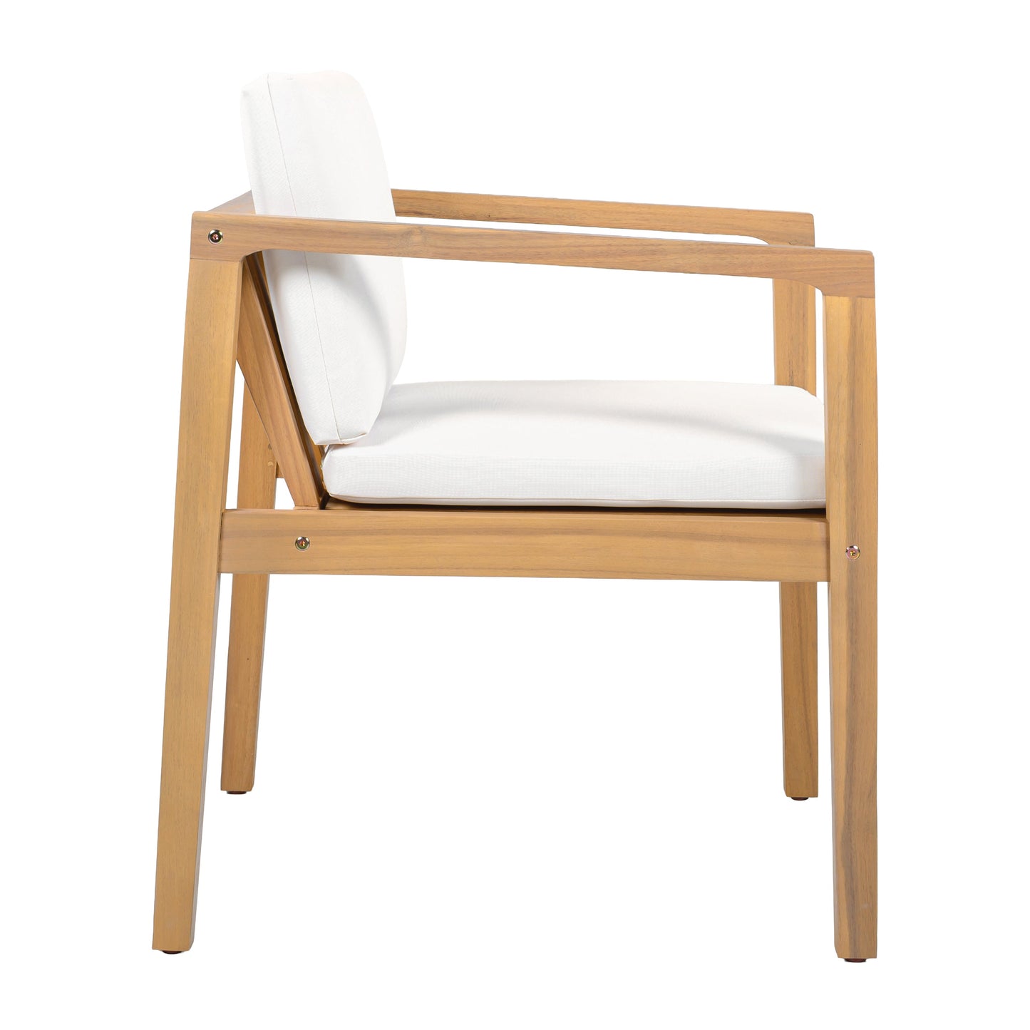 Outdoor Dining Chairs (Set of 2) with Acacia Wood Frame