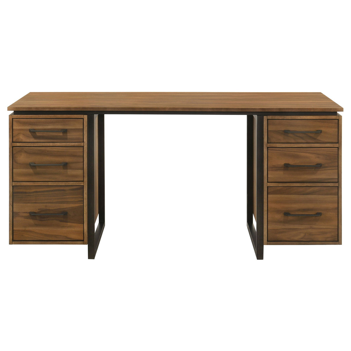 Berhalter 6-Drawer Double Pedestal File Computer Desk