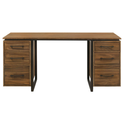 Berhalter 6-Drawer Double Pedestal File Computer Desk