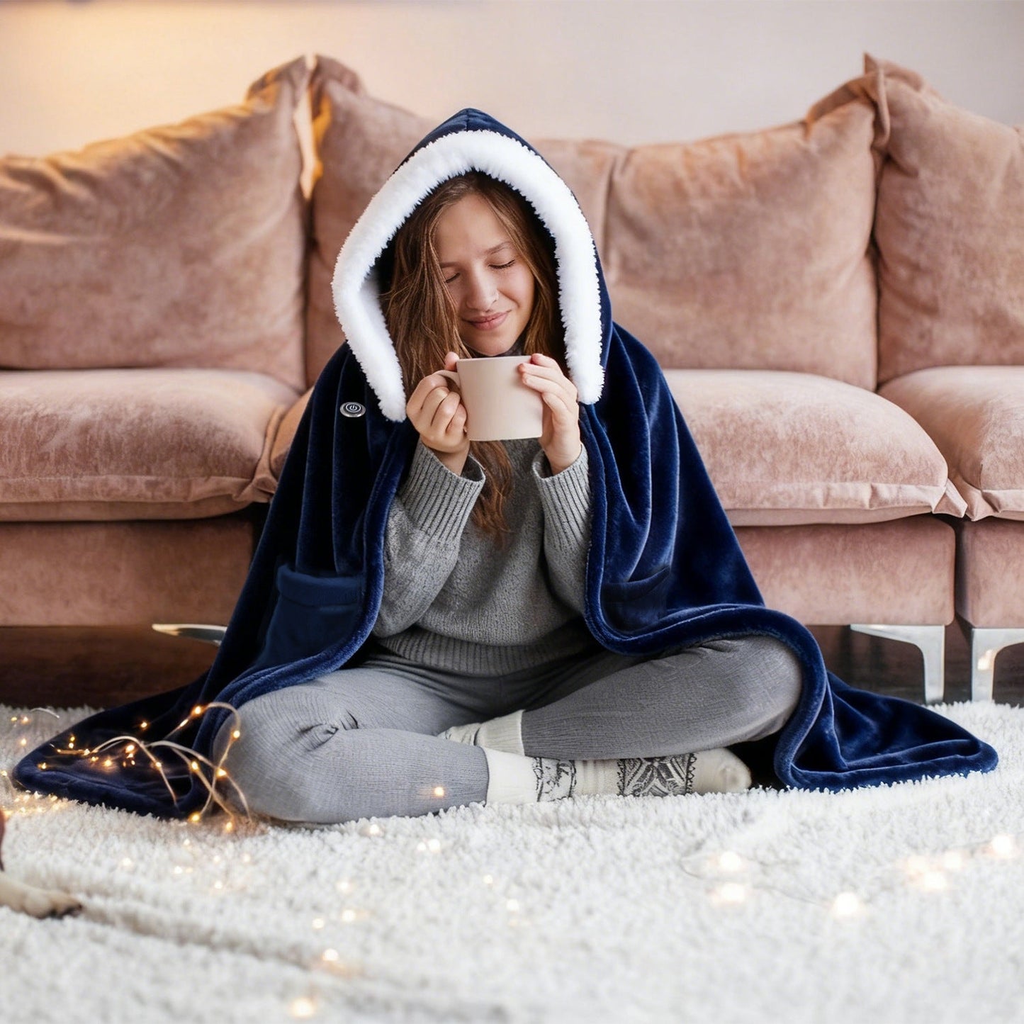 Wearable Heated Blanket with 8 Heating Zones and 3 Temp Levels