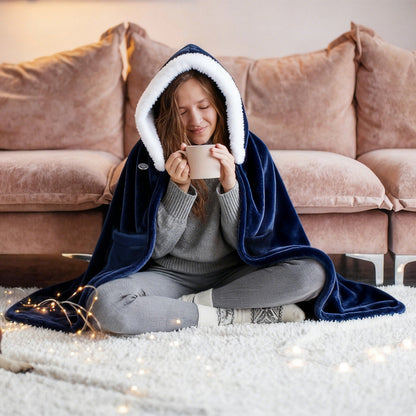 Wearable Heated Blanket with 8 Heating Zones and 3 Temp Levels