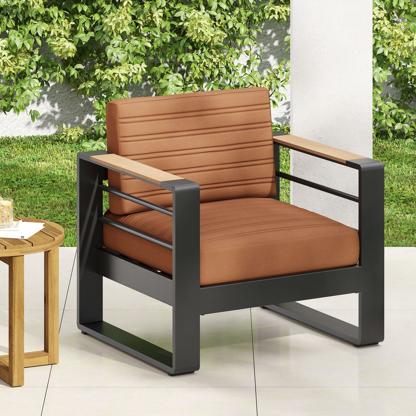 Giovanna Club Chair Set With Aluminum Frame