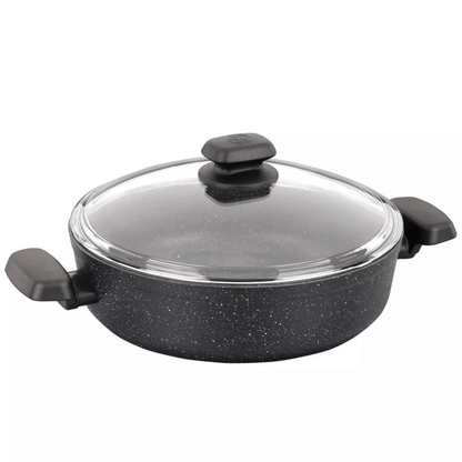 Korkmaz Ornella Aluminum 4L Non-Stick Low Casserole Dish with Lid