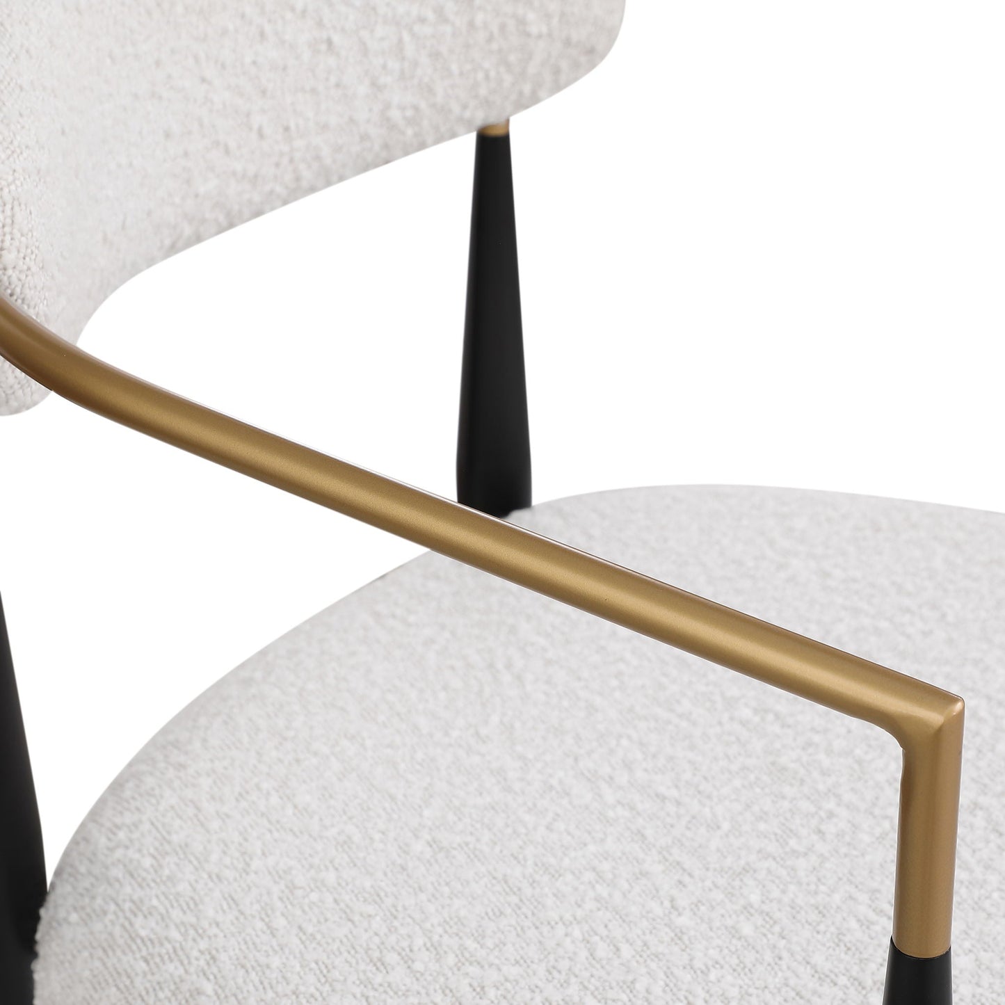 Upholstered Bar Stools With Backs for Kitchen Island (Set of 2) - Beige