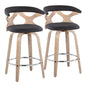 Gardenia - Mid Century Modern Fixed Height Counter Stool With Swivel (Set of 2)