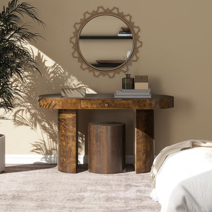 Jesse - Single Drawer Oval Computer Desk