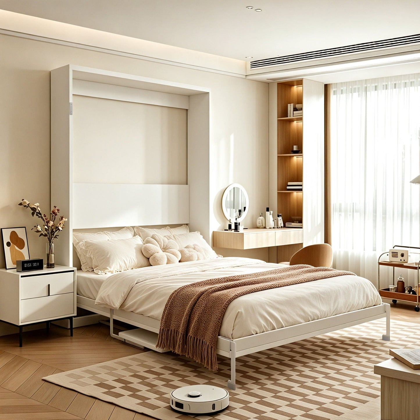 Folding Vertical Murphy Wall Bed