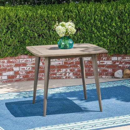 Modern Indoor Square Acacia Wood Dining Table with Toothpick Leg Design