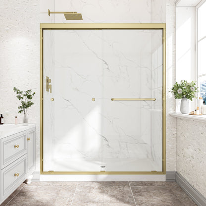 55"-60" W x 72" H Brushed Shower Door