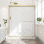 55"-60" W x 72" H Brushed Shower Door