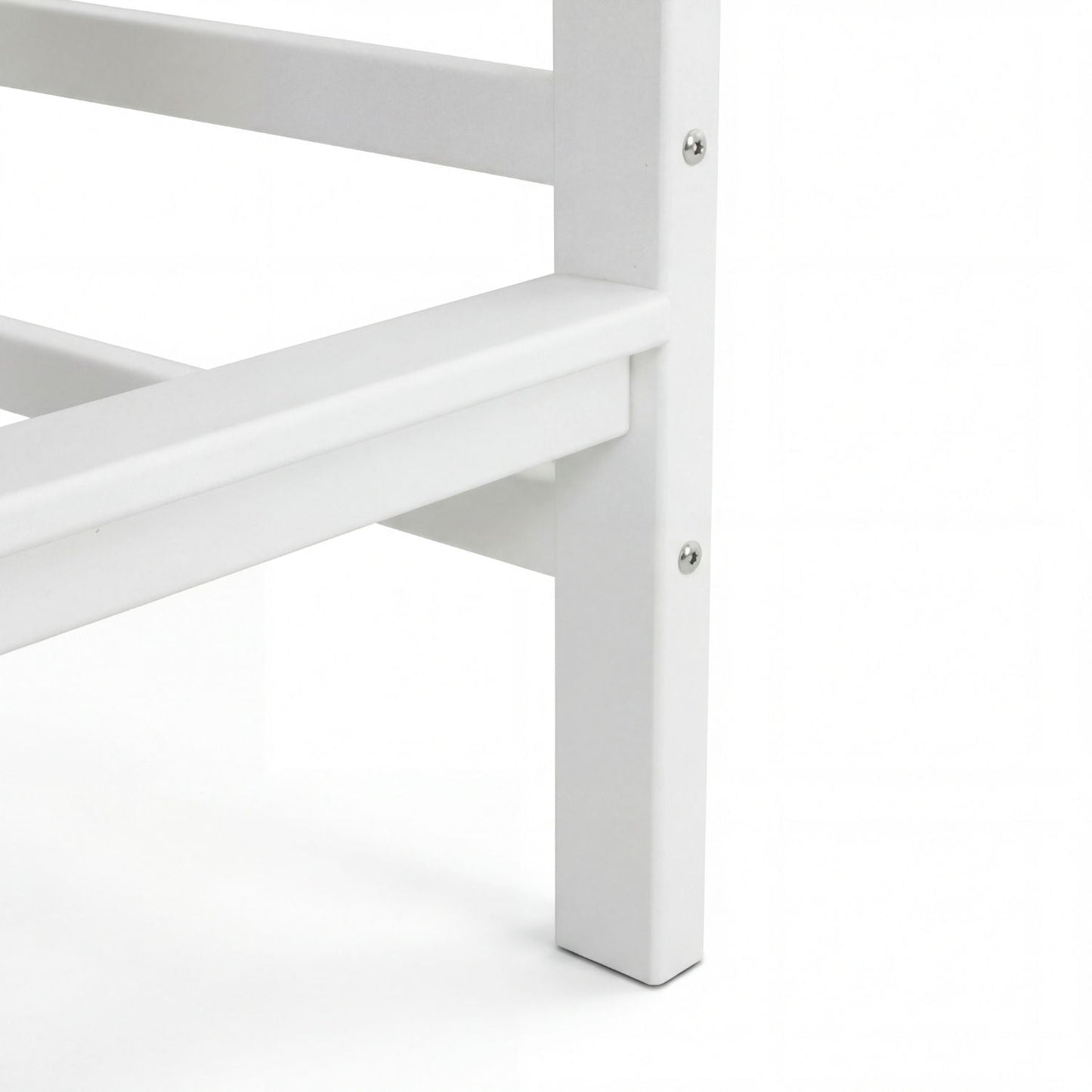 Outdoor Bar Height Adirondack Patio Chair With Cup Holder And Armrests All Weather UV Resistant - White